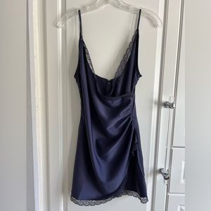 Urban Outfitters purple satin (100% polyester) mini dress